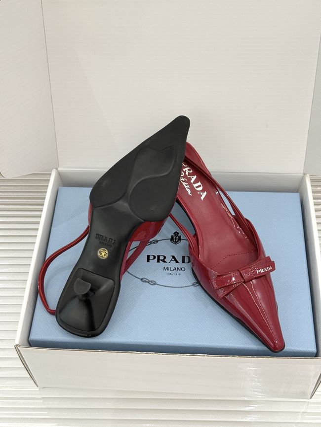 Prada Brushed leather slingback pumps 1I702O-4