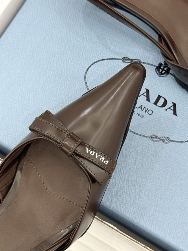 Prada Brushed leather slingback pumps 1I702O-6 Prada Brushed leather slingback pumps 1I702O-6