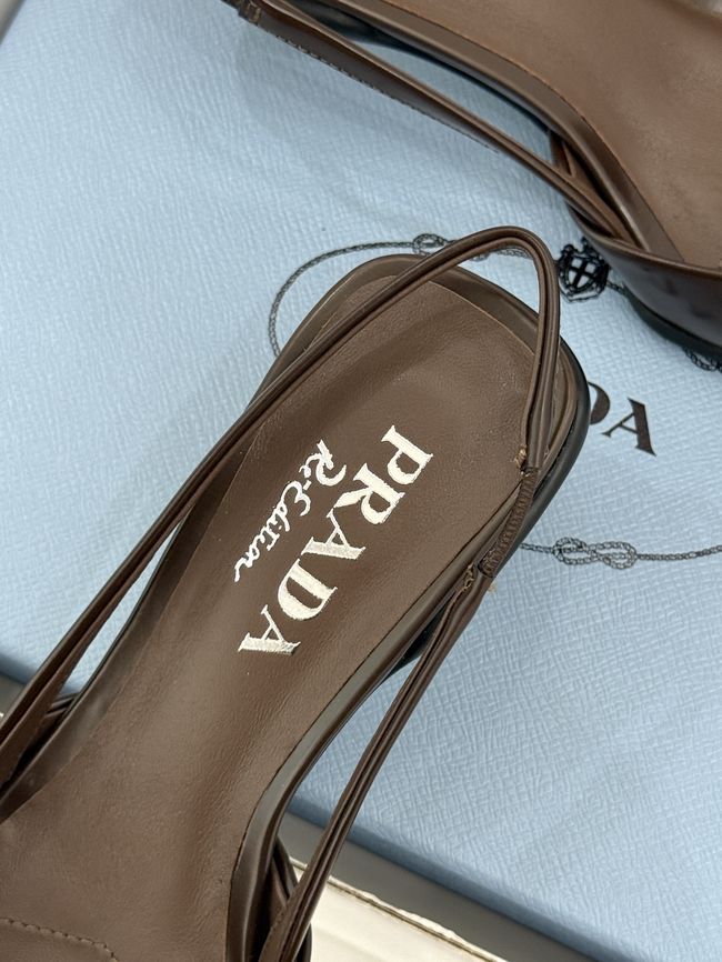 Prada Brushed leather slingback pumps 1I702O-6 Prada Brushed leather slingback pumps 1I702O-6