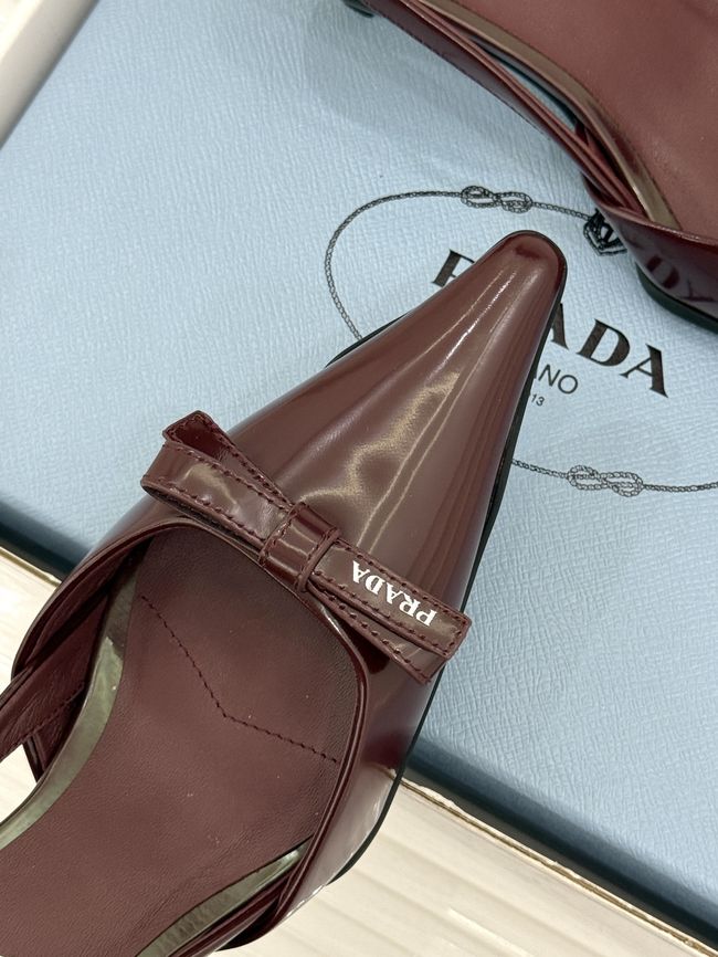 Prada Brushed leather slingback pumps 1I702O-7 Prada Brushed leather slingback pumps 1I702O-7