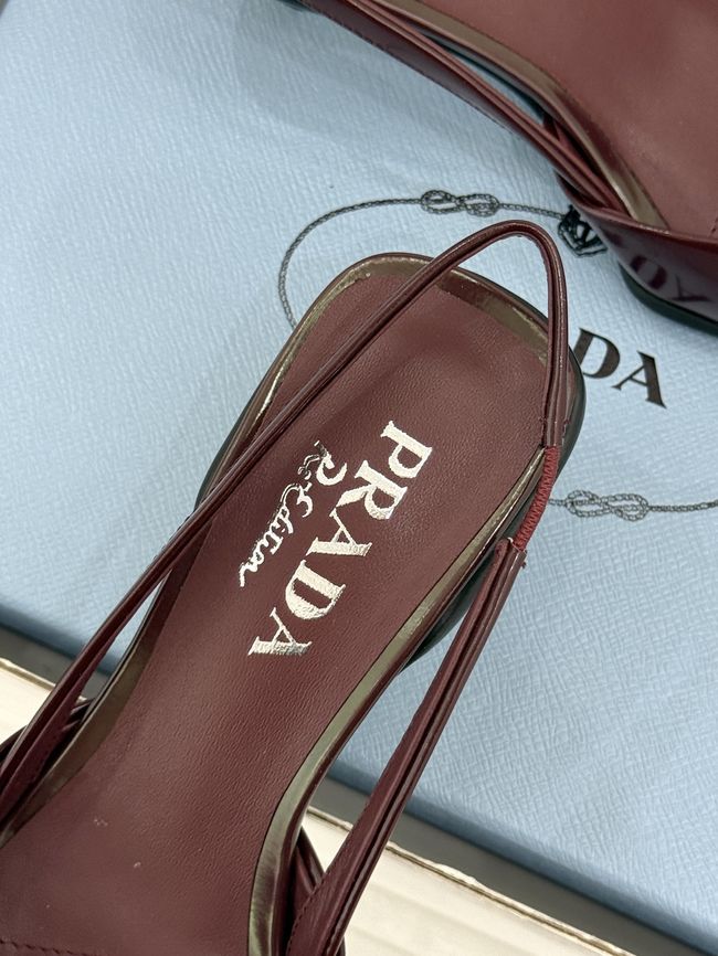 Prada Brushed leather slingback pumps 1I702O-7 Prada Brushed leather slingback pumps 1I702O-7