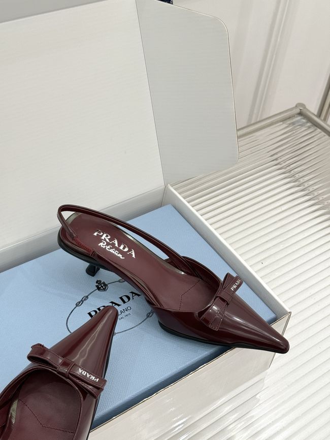 Prada Brushed leather slingback pumps 1I702O-7 Prada Brushed leather slingback pumps 1I702O-7