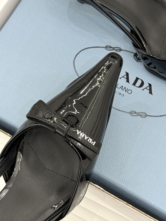 Prada Brushed leather slingback pumps 1I702O-8 Prada Brushed leather slingback pumps 1I702O-8