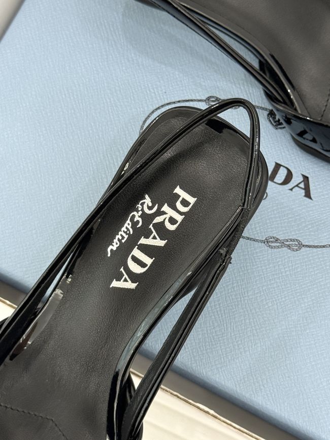 Prada Brushed leather slingback pumps 1I702O-8 Prada Brushed leather slingback pumps 1I702O-8