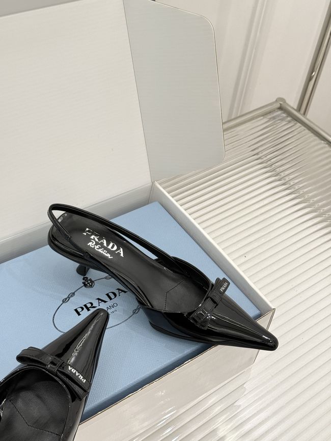 Prada Brushed leather slingback pumps 1I702O-8 Prada Brushed leather slingback pumps 1I702O-8