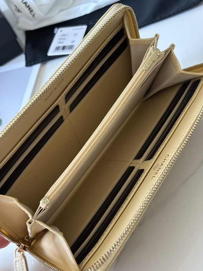 Chanel Classic Zipped Wallet AP5077 apricot Chanel Classic Zipped Wallet AP5077 apricot