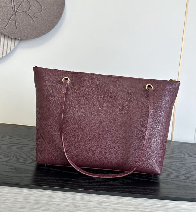 Chanel Shopping Bag Grained Calfskin AS6483 Burgundy