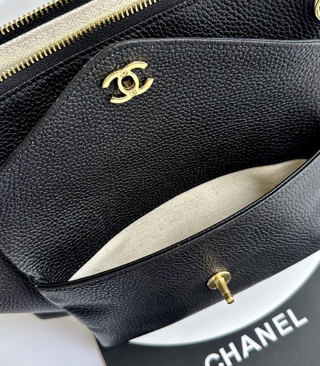 Chanel Shopping Bag Grained Calfskin AS6483 black Chanel Shopping Bag Grained Calfskin AS6483 black