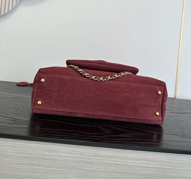 Chanel Shopping Bag Suede AS6483 Burgundy