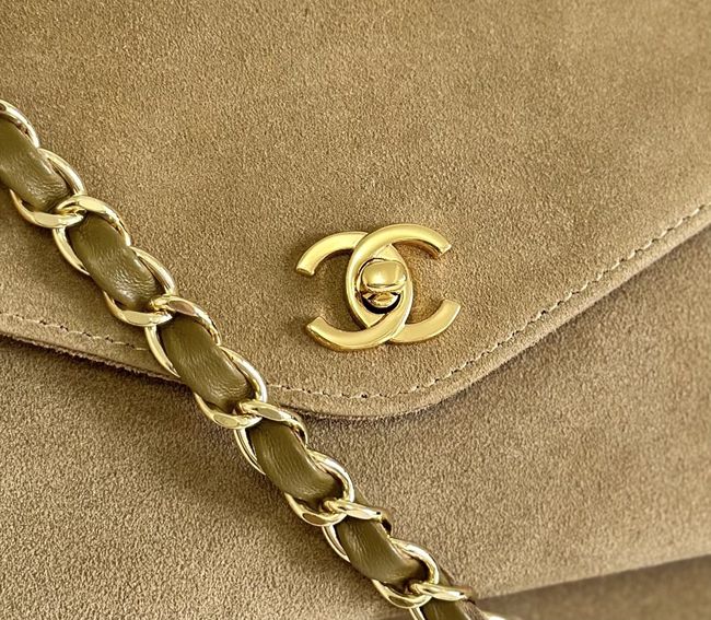 Chanel Shopping Bag Suede AS6483 apricot