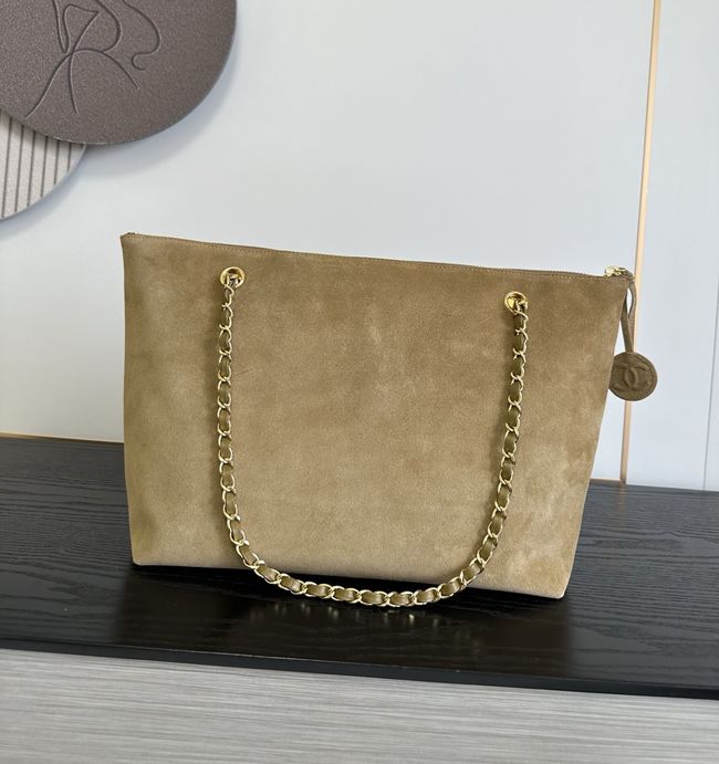Chanel Shopping Bag Suede AS6483 apricot