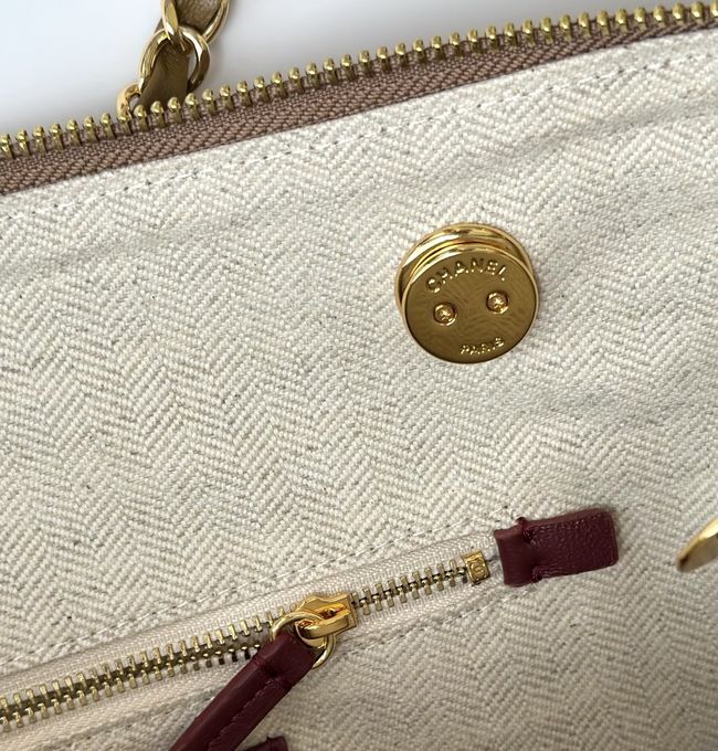 Chanel Shopping Bag Suede AS6483 apricot