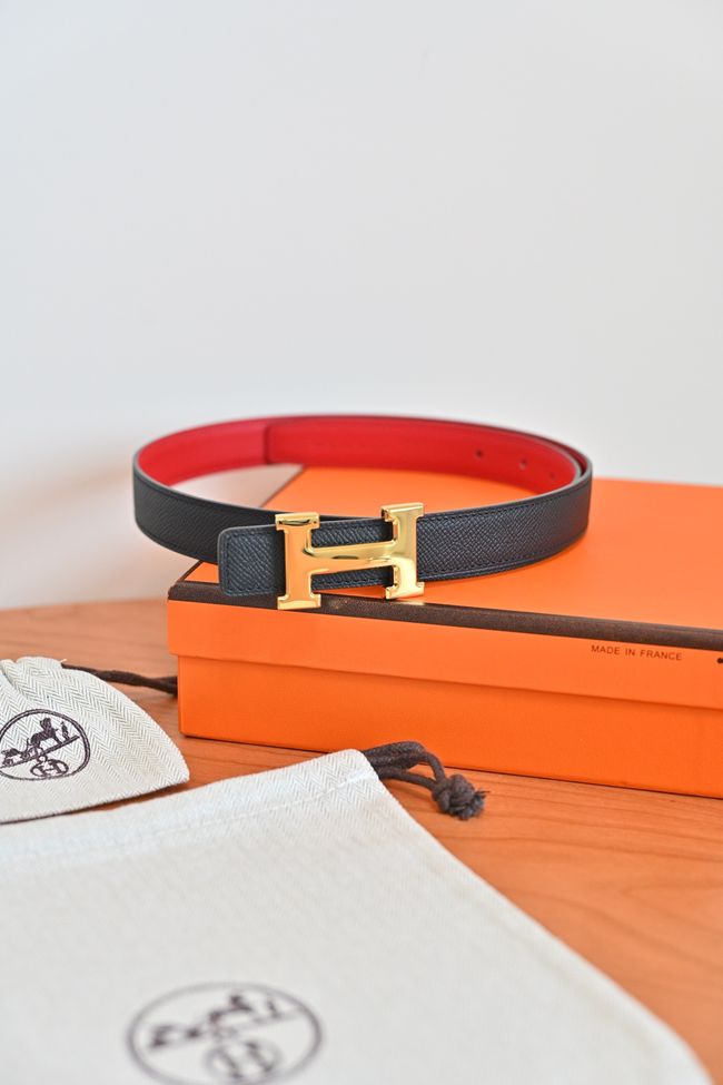 Hermes Constance buckle & double-sided leather belt 24mm H07457-1 Hermes Constance buckle & double-sided leather belt 24mm H07457-1