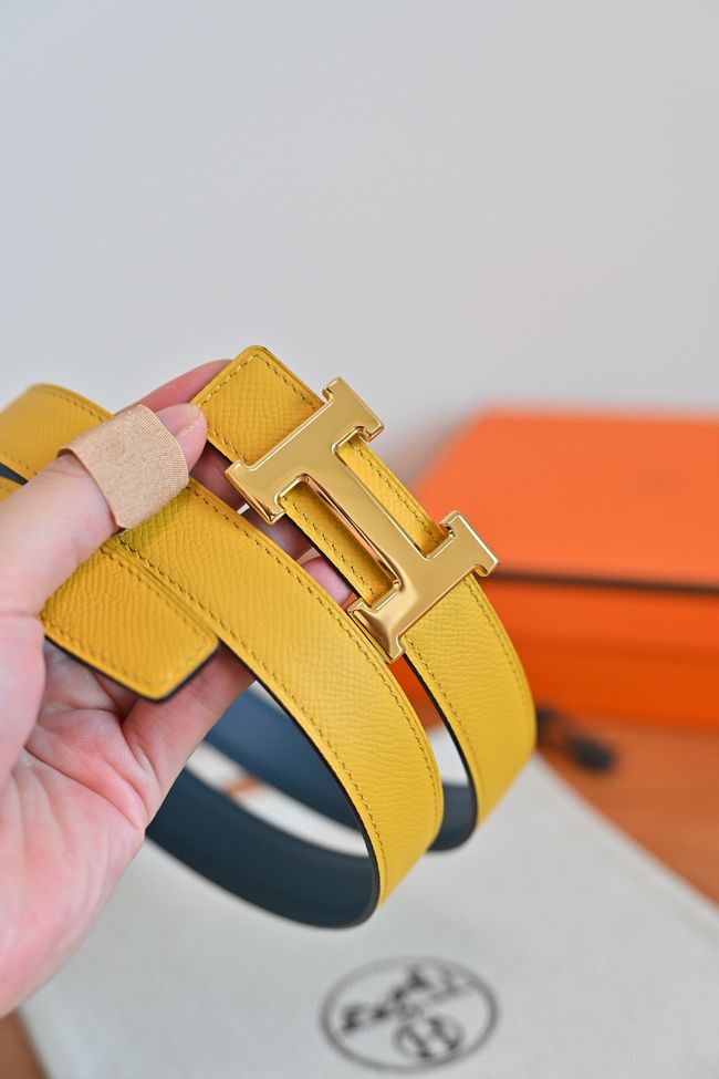 Hermes Constance buckle & double-sided leather belt 24mm H07457-4 Hermes Constance buckle & double-sided leather belt 24mm H07457-4