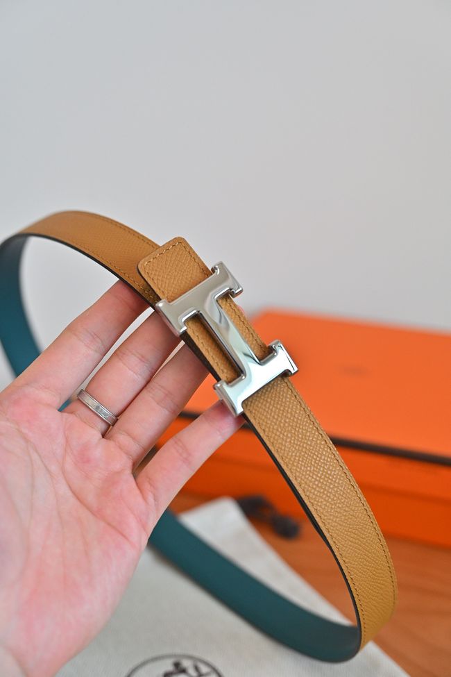 Hermes Constance buckle & double-sided leather belt 24mm H07457-7