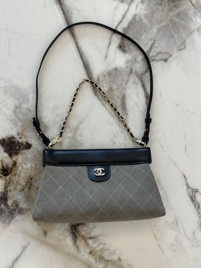 Chanel Clutch with Chain AP5540 gray Chanel Clutch with Chain AP5540 gray