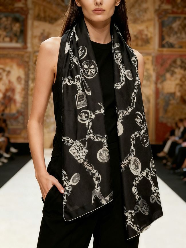 Chanel Wool and Silk Shawl AAC492-3 Chanel Wool and Silk Shawl AAC492-3