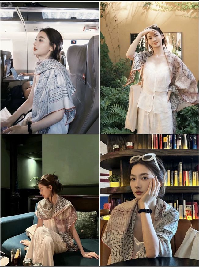 Hermes cashmere Shawl H36122-4