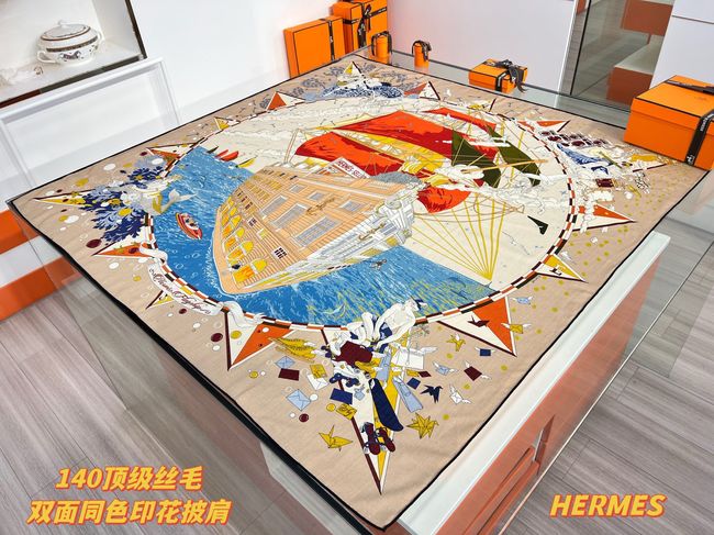 Hermes cashmere Shawl H36123-2