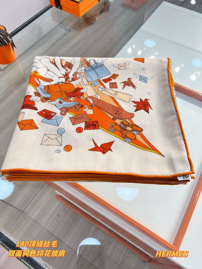 Hermes cashmere Shawl H36123-6