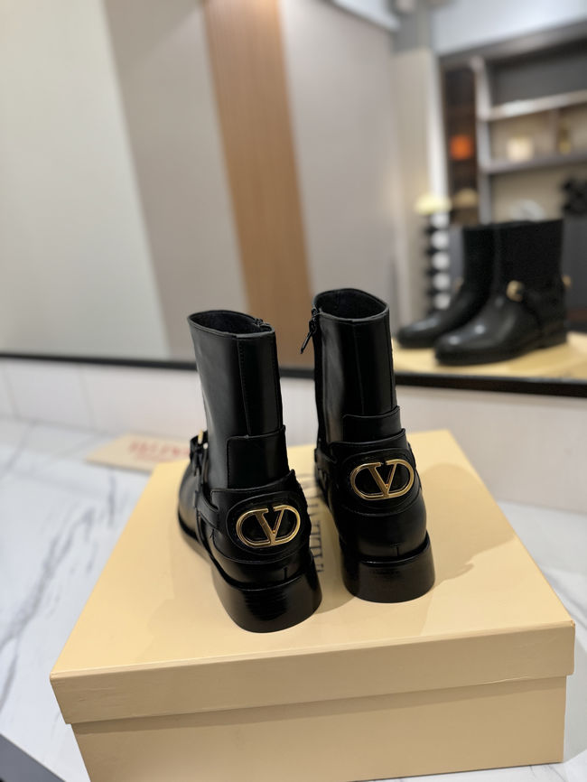 Valentino LOGO cowhide ankle boots S0QN8-4 Valentino LOGO cowhide ankle boots S0QN8-4