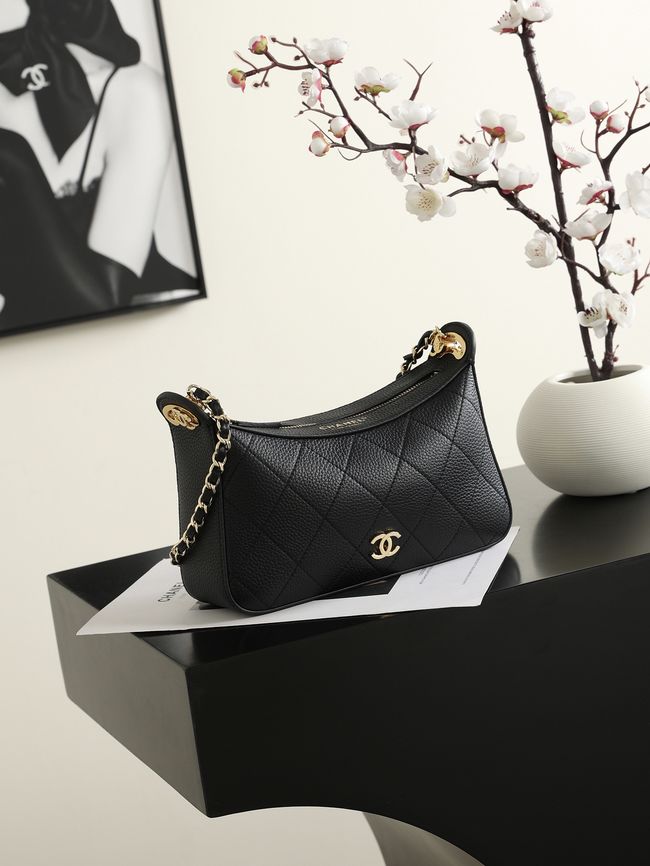 CHANEL Hobo Bag AS6640 black