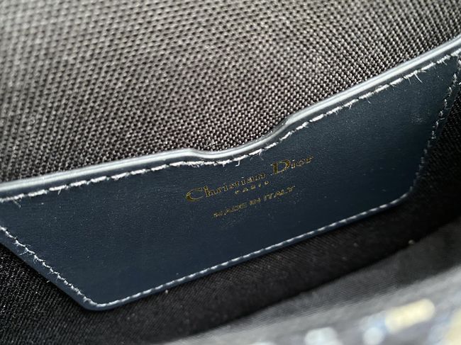 MEDIUM DIOR BOBBY BAG Warm Taupe Box Embroidery M2170 dark blue