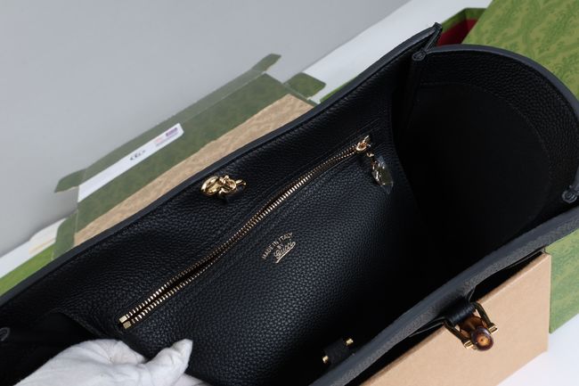 Gucci Bamboo Tote medium bag A005YB black Gucci Bamboo Tote medium bag A005YB black