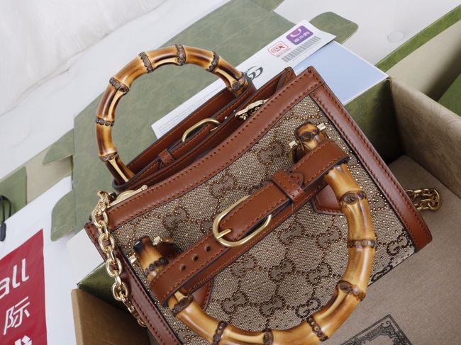 Gucci Diana embroidered small tote bag 675800 brown Gucci Diana embroidered small tote bag 675800 brown