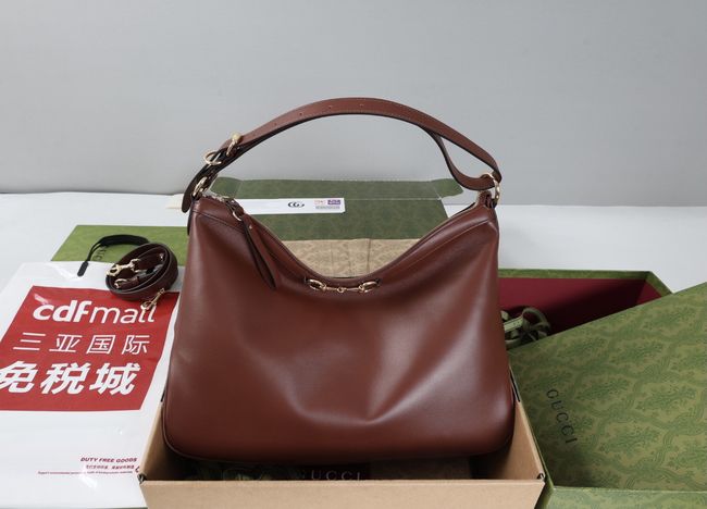 Gucci Starlet large shoulder bag soft leather A00CI2 Dark brown Gucci Starlet large shoulder bag soft leather A00CI2 Dark brown