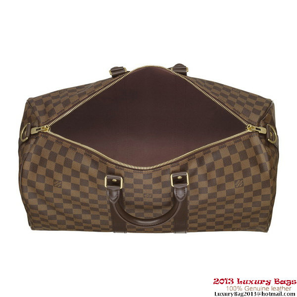 Louis Vuitton N41428 Damier Ebene Canvas Keepall Bandouliere 45 Louis Vuitton N41428 Damier Ebene Canvas Keepall Bandouliere 45