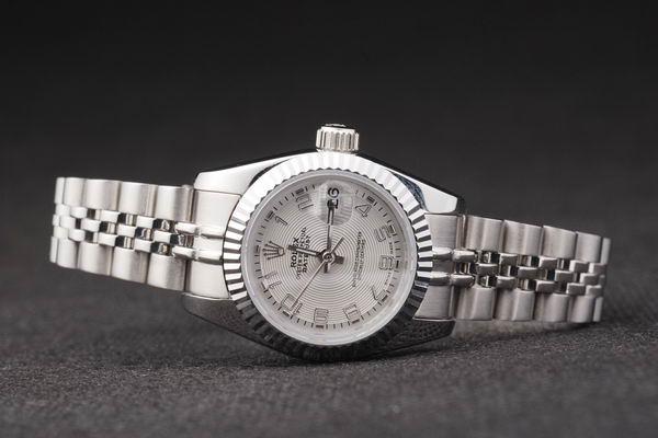 Rolex Datejust Mechanism Silver Bezel White Surface -RD2454 Rolex Datejust Mechanism Silver Bezel White Surface -RD2454
