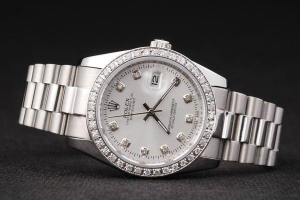 Rolex Datejust Mechanism White Diamond Men Watch-RD2416 Rolex Datejust Mechanism White Diamond Men Watch-RD2416