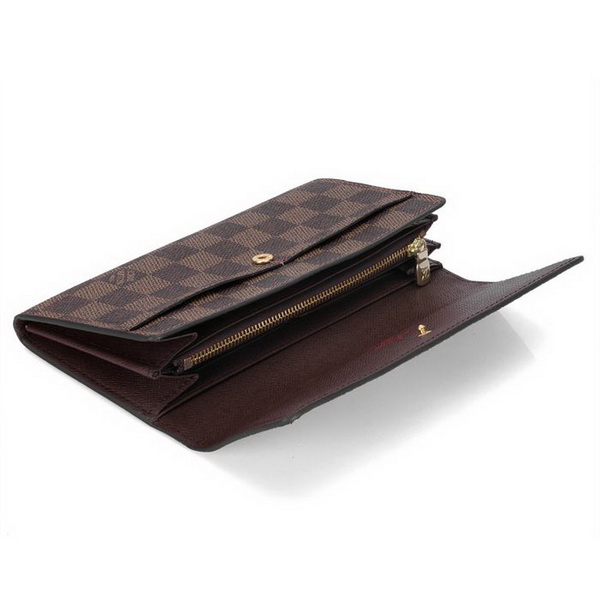 Louis Vuitton Damier Ebene Canvas Sarah Wallet N61734 Louis Vuitton Damier Ebene Canvas Sarah Wallet N61734