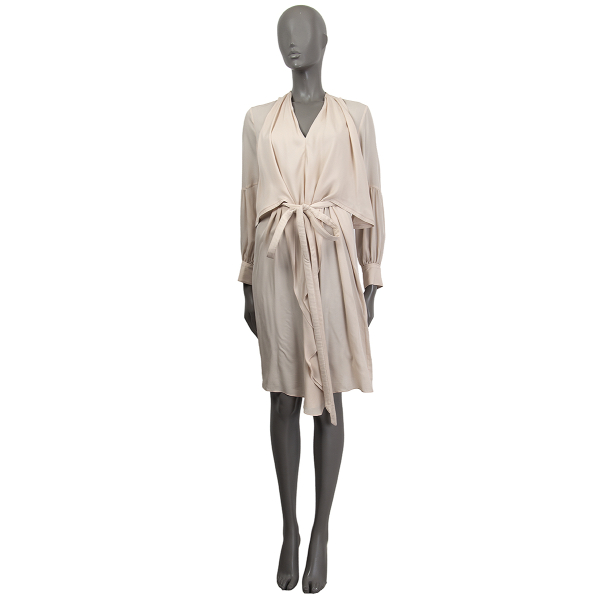 Givenchy Long-Sleeve Front Drape Dress