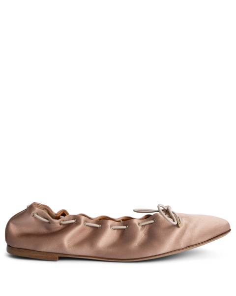 Chloé Oracia Bow Detailed Satin Ballet Flats Crystal Pink 39.5