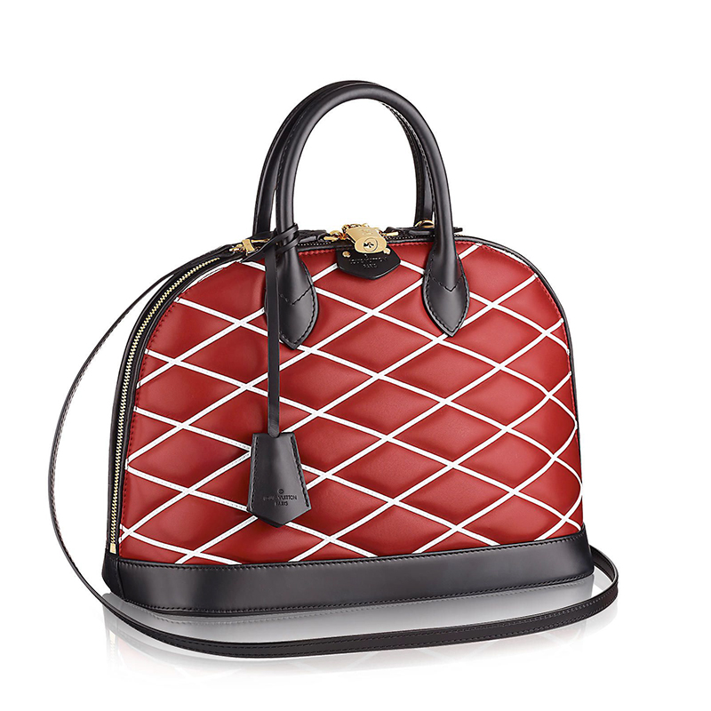 Louis Vuitton Malletage Alma Red