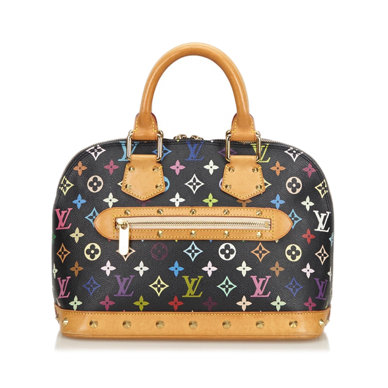 Louis Vuitton x Takashi Murakami Monogram Multicolore Alma Black