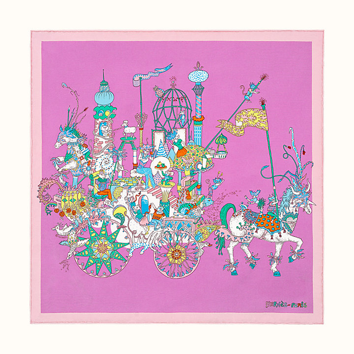 Hermes Scarf La Folle Parade Zoom Claire Fanjul