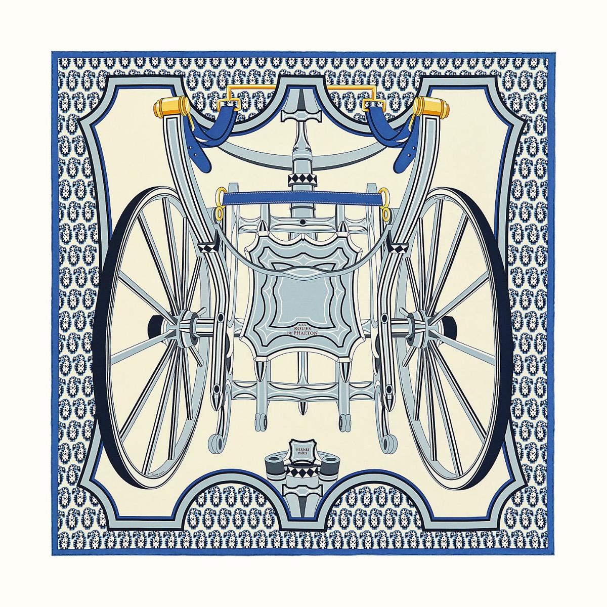 Hermes Scarf Les Roues de Phaeton Pierre Marie