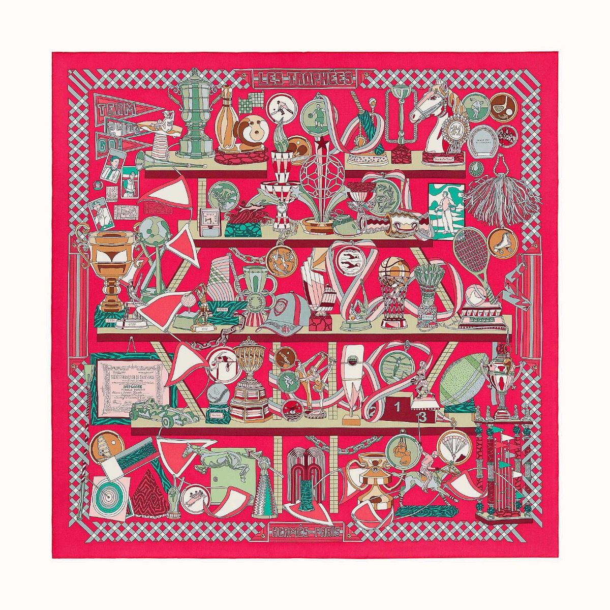 Hermes Scarf Les Trophees Pierre Marie