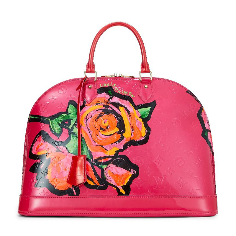 Louis Vuitton x Stephen Sprouse Monogram Vernis Roses Alma Pink